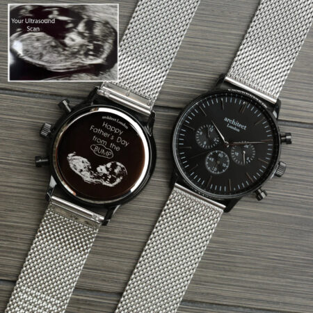 Bespoke mens architect motivator silver mesh