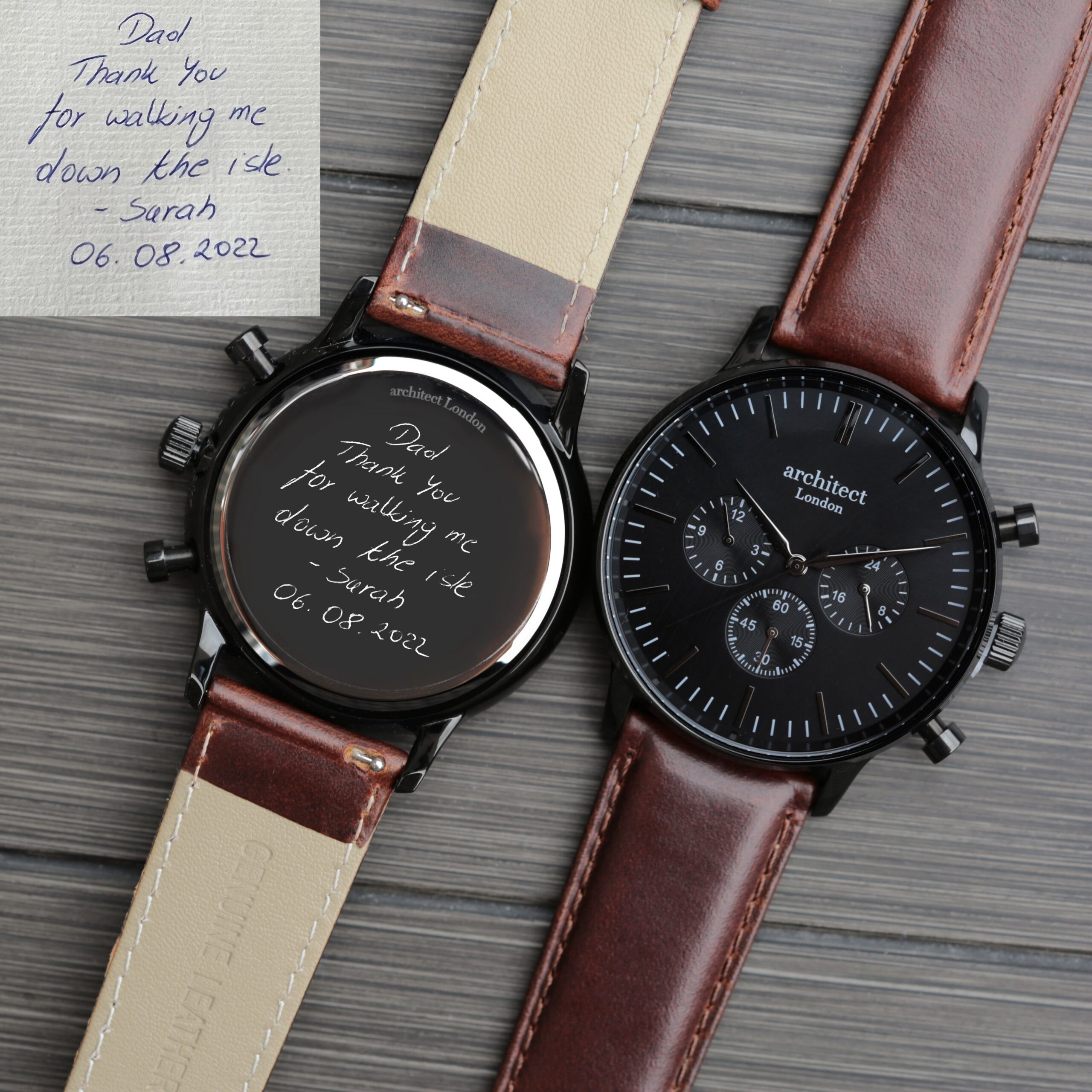Bespoke Men’s Architect Motivator Walnut Contactless Payment Watch: 1 - Watches By Architect Watches