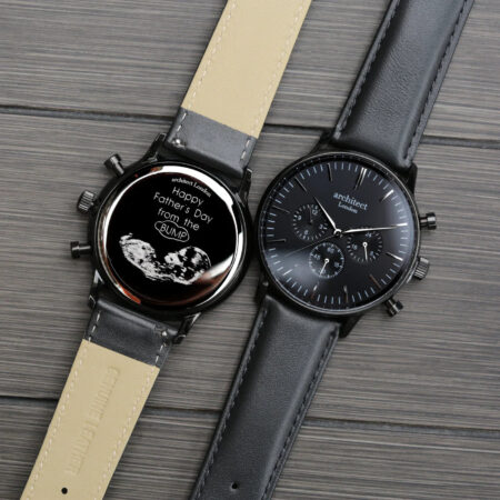 Bespoke mens architect motivator watch black