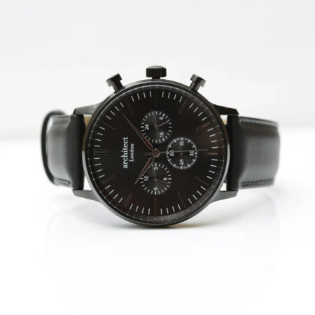 Bespoke mens architect motivator watch black