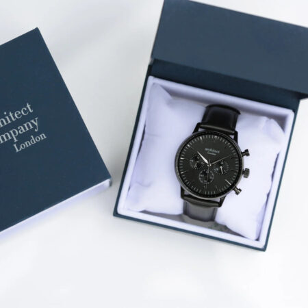 Bespoke mens architect motivator watch black