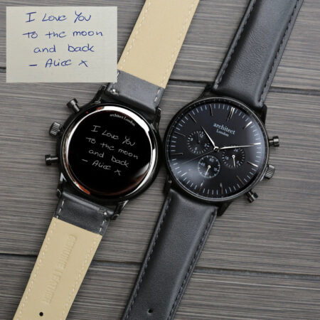 Bespoke mens architect motivator watch black