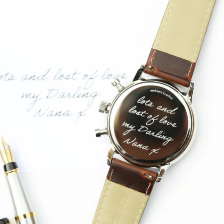 Bespoke mens architect motivator watch green walnut