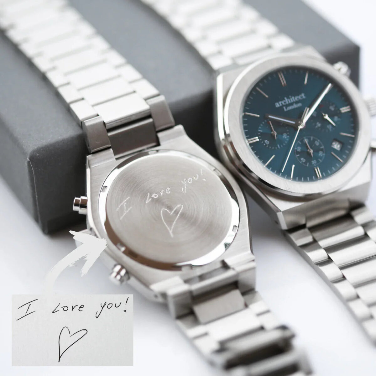 Bespoke mens architect orbix blue watch