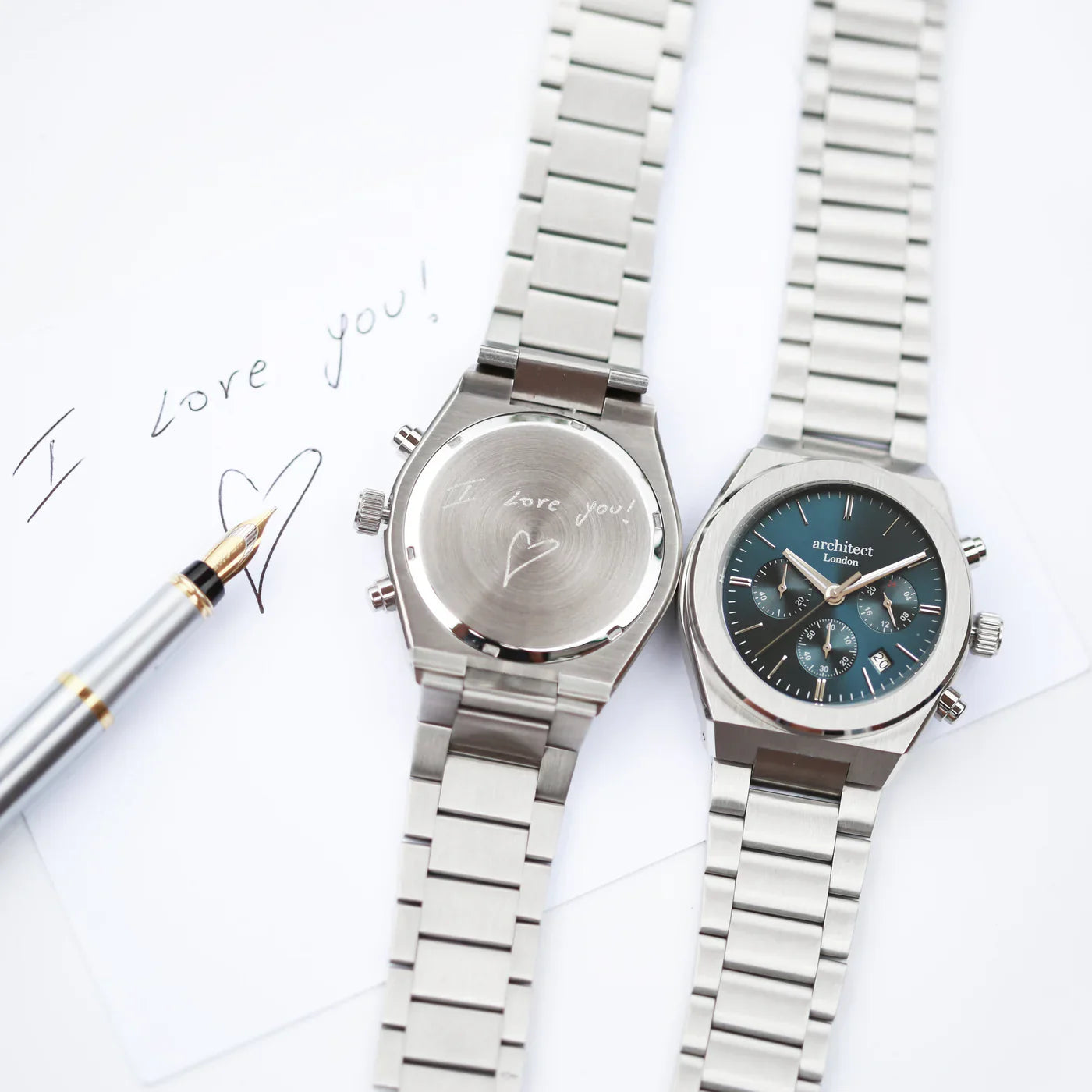 Bespoke mens architect orbix blue watch