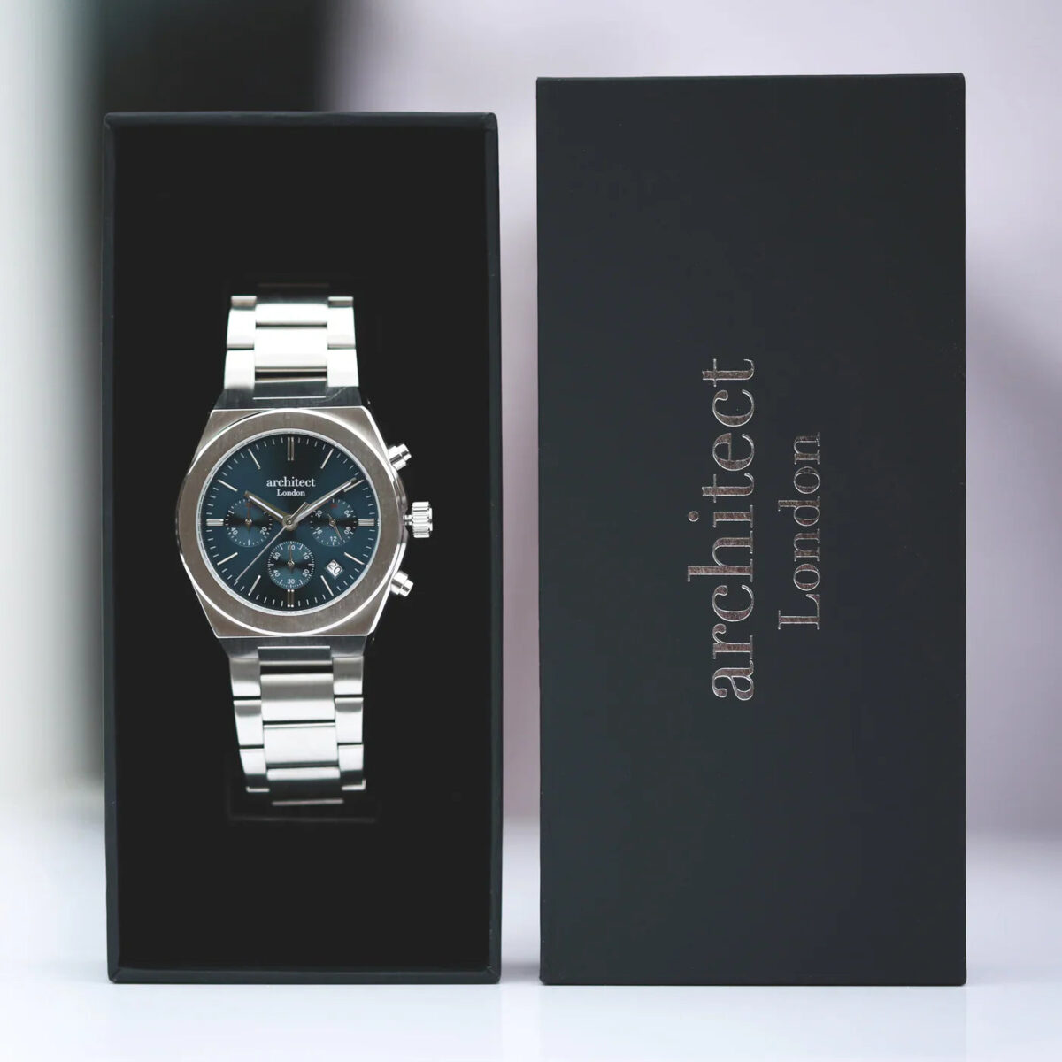 Bespoke mens architect orbix blue watch