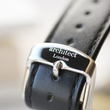 Bespoke mens architect zephyr black strap contactless payment watch