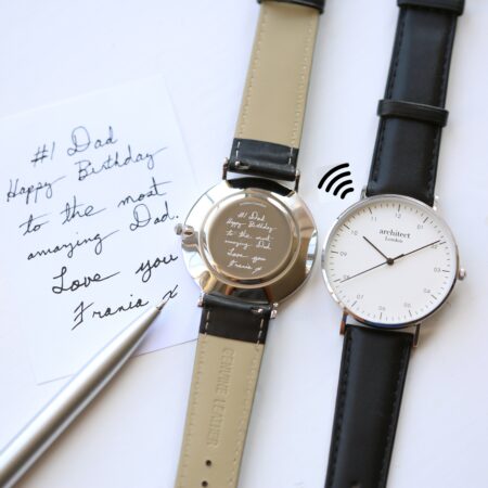 Bespoke mens architect zephyr black strap contactless payment watch