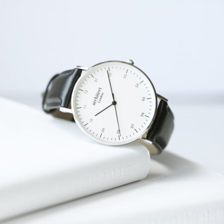 Bespoke mens architect zephyr black strap contactless payment watch