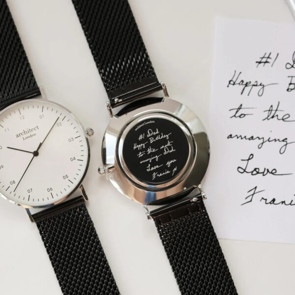 Bespoke Men’s Architect Zephyr Watch Pitch Black Mesh: 1 - Watches By Architect Watches