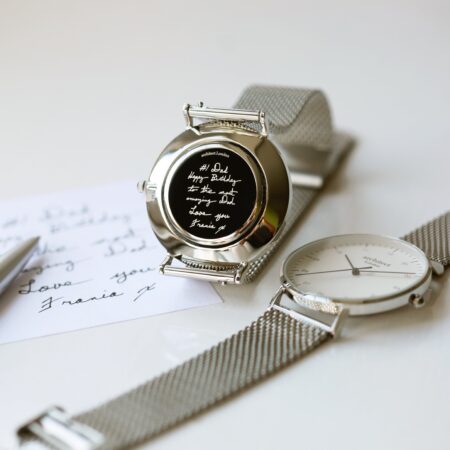 Bespoke mens architect zephyr watch silver mesh