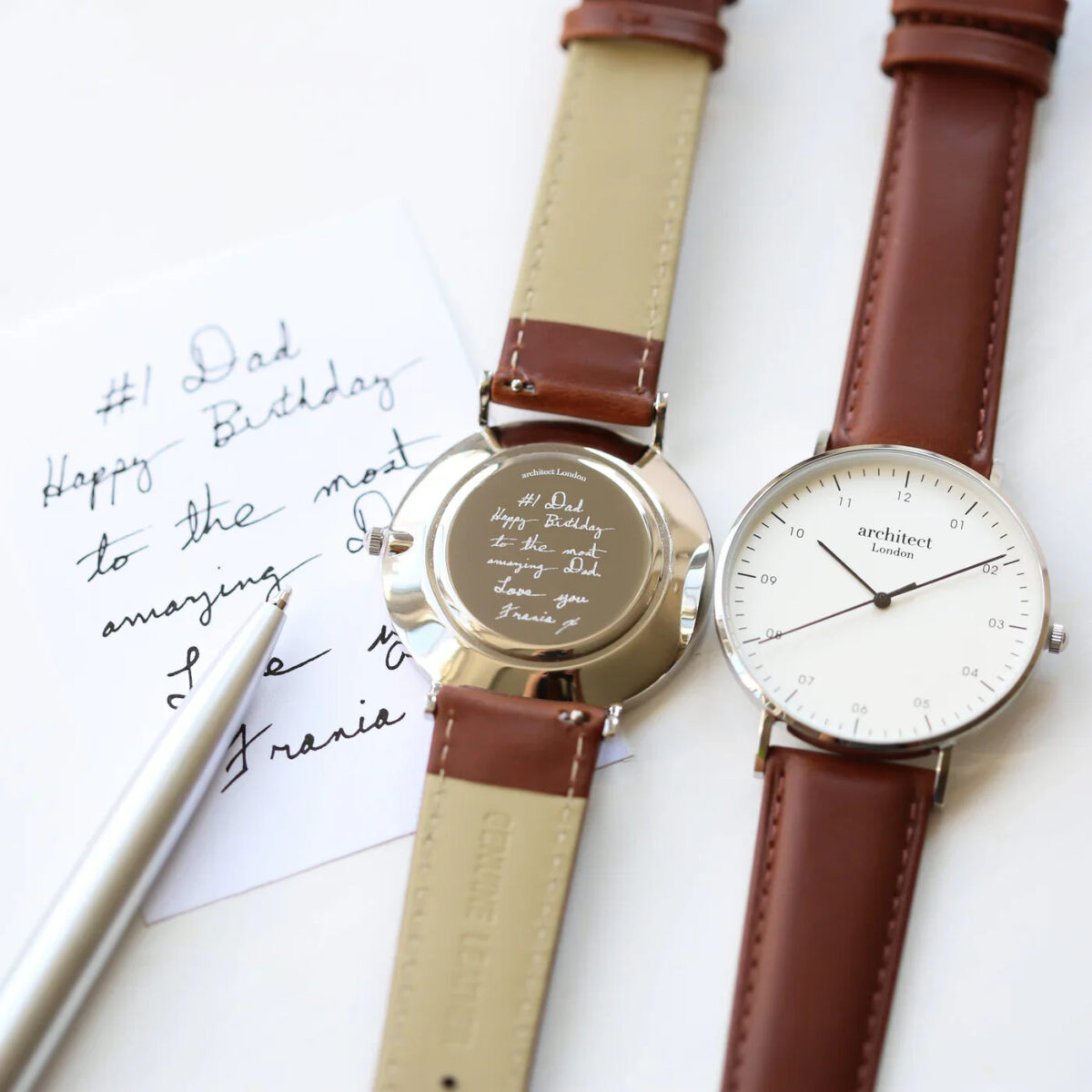 Bespoke mens architect zephyr watch walnut