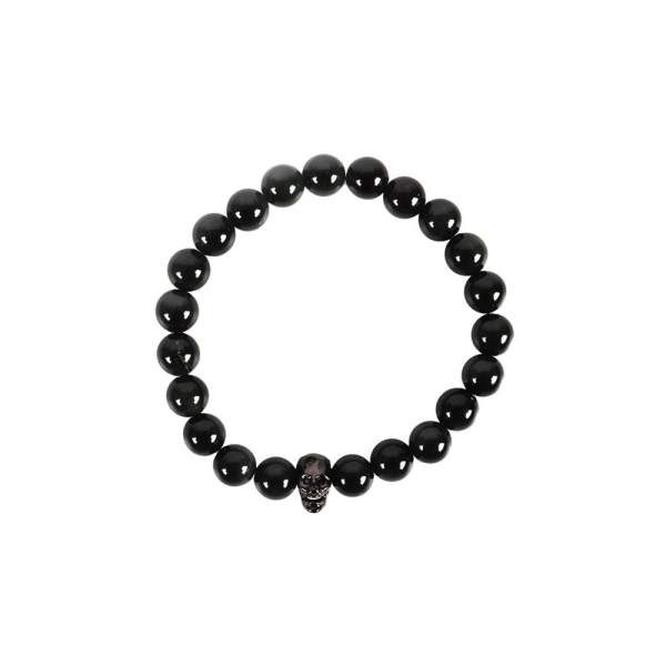 Black Obsidian Skull Bracelet: 2 - By Gift Moments