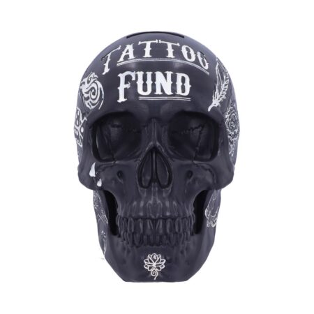 Black and White Traditional Tribal Tattoo Fund Skull: 5 - Money Boxes By NN Designs