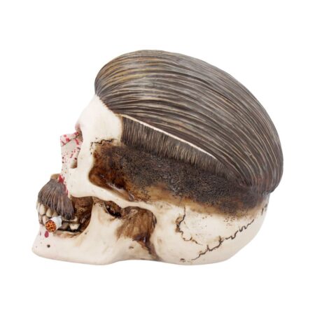 Blood Spattered Criminal Henchman Skull Smoking Figurine: 3 - Figurines Medium (15-29cm) By NN Designs