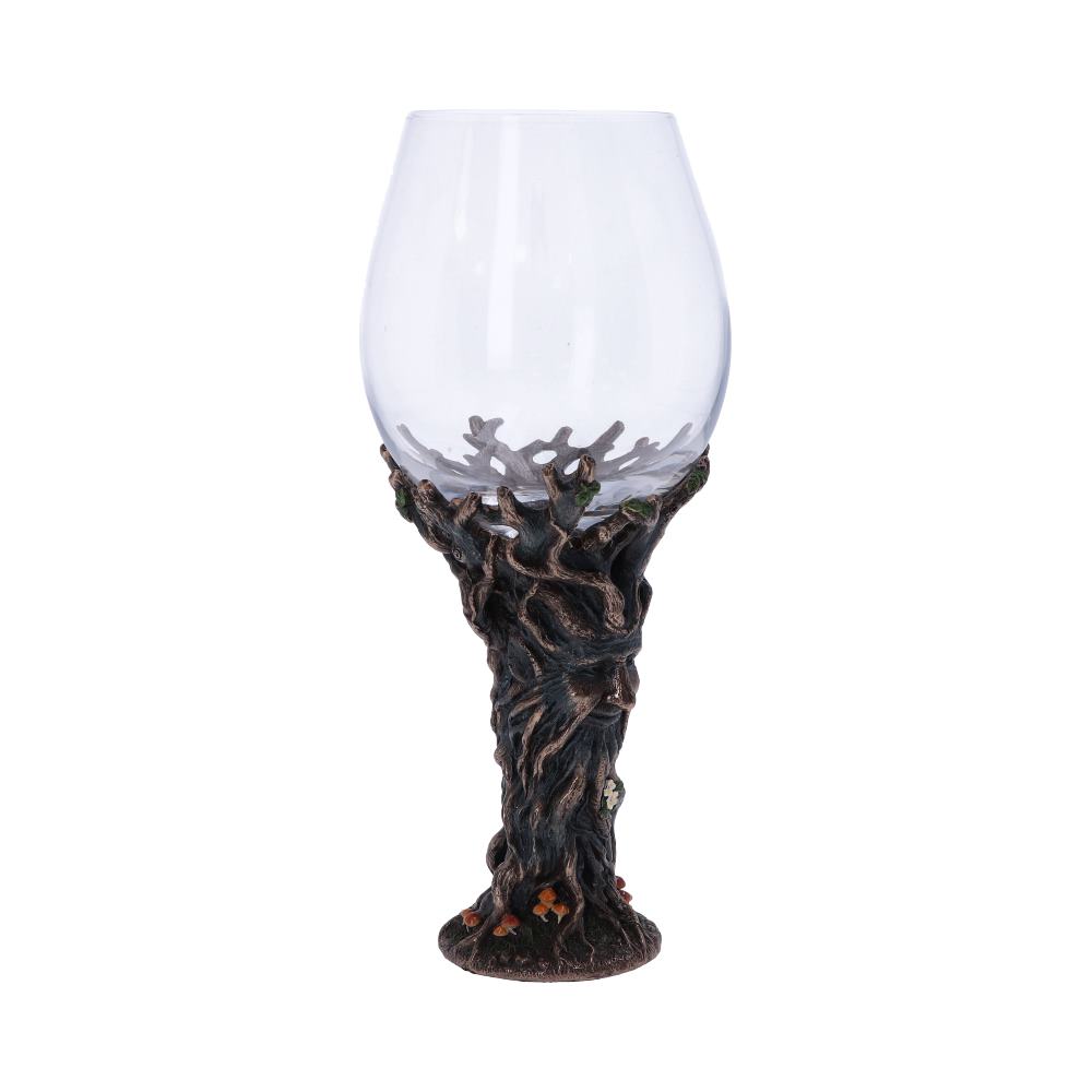 Bronze forest nectar ancient tree spirit green man goblet wine glass