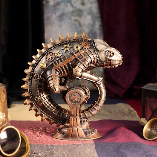 Bronze Mechanical Chameleon Steampunk Lizard Figurine: 1 - Figures & Collectables By Gift Moments