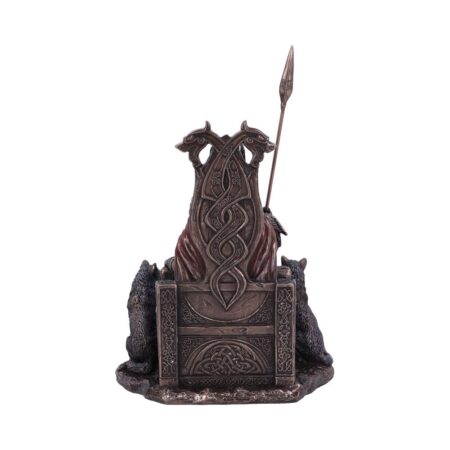 Bronze Odin All Father Wolves and Throne Figurine: 4 - Figures & Collectables By Gift Moments