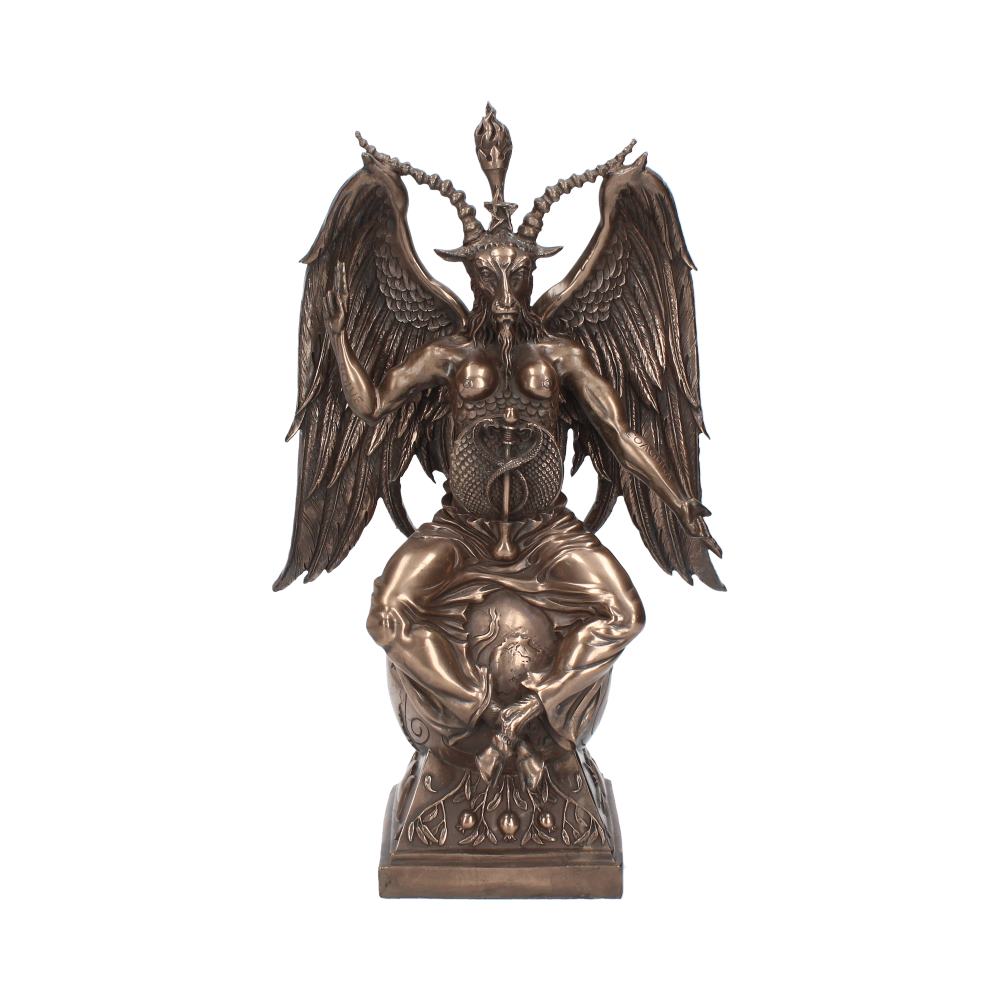 Bronzed baphomet occult sabatic goat large figurine 38cm