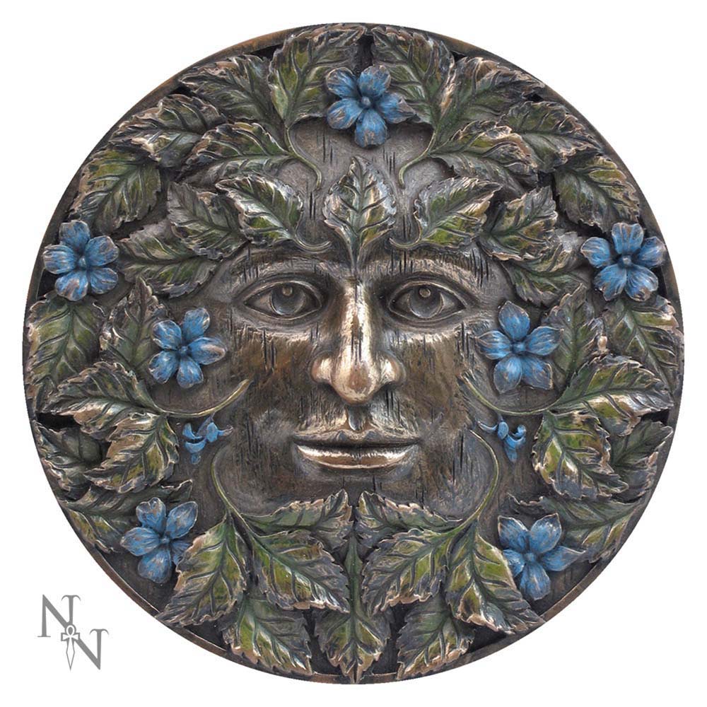 Bronzed beltane tree spirit wall plaque