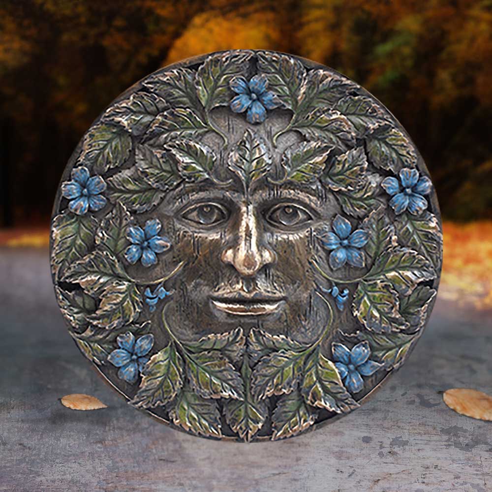 Bronzed beltane tree spirit wall plaque