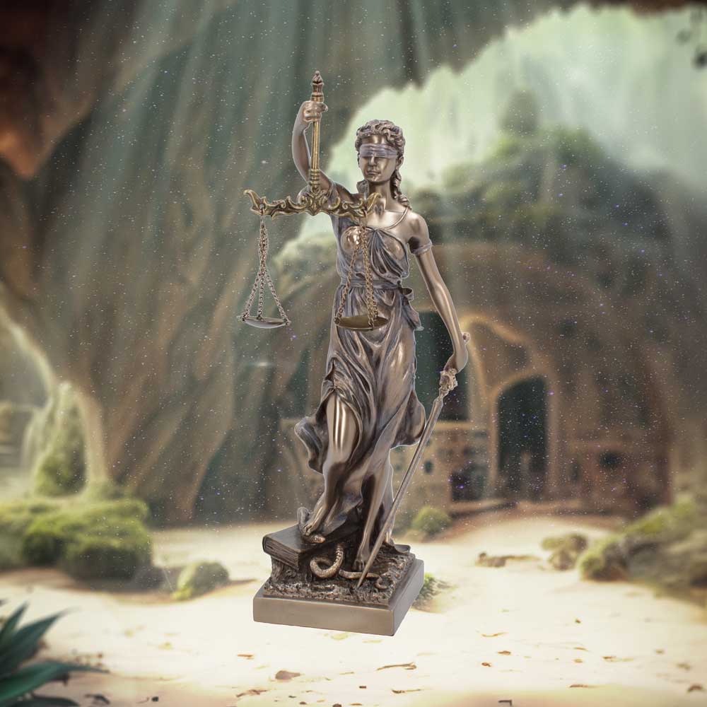 Bronzed La Justicia The Goddess Of Divine Justice 33cm: 1 - Figures & Collectables By Gift Moments