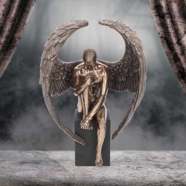 Bronzed Religious Contemplative Angel’s Reflection Figurine26cm: 1 - Figures & Collectables By Gift Moments