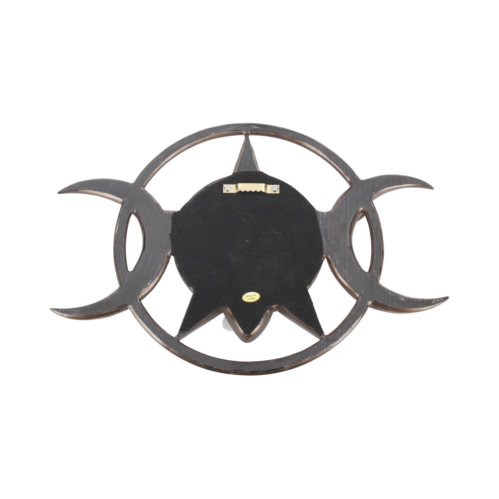 Bronzed Triple Moon Cycle Of Life Goddess Plaque 30cm: 3 - Wall Hanging Sculptures By Gift Moments