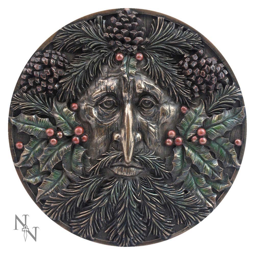 Bronzed winter tree spirit wall plaque