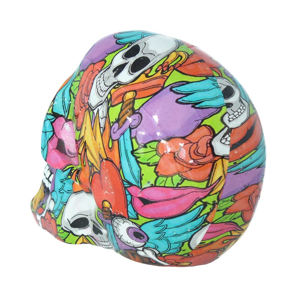 Calypso Graphic Art Printed Skull: 5 - Figurines Medium (15-29cm) By Gift Moments