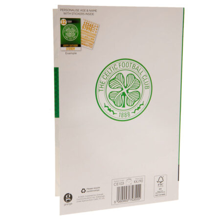 Celtic fc birthday card stickers