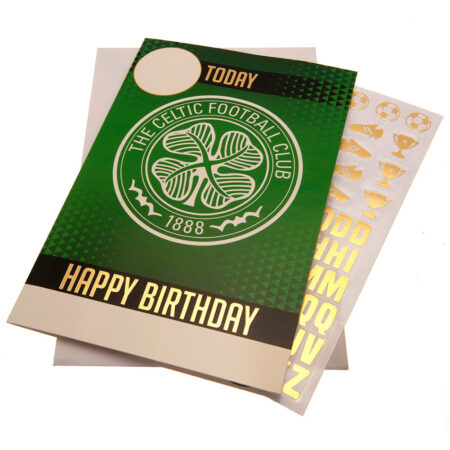 Celtic fc birthday card stickers