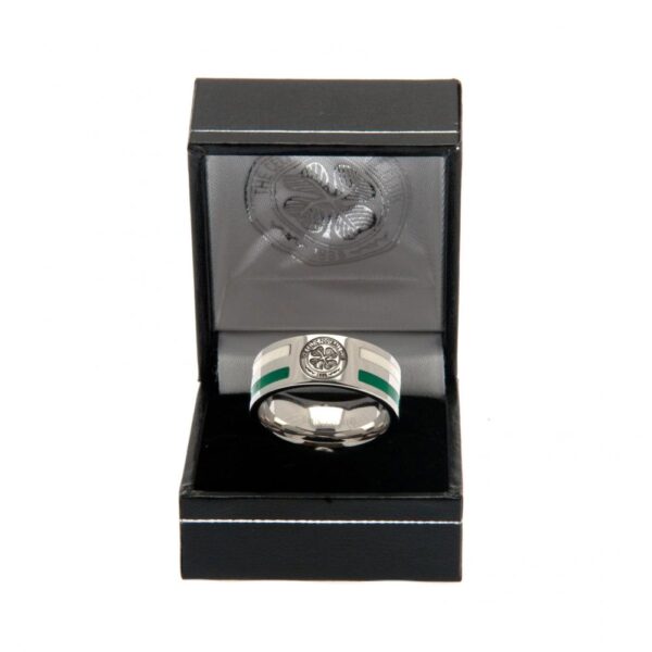Celtic FC Colour Stripe Ring Large: 1 - Jewellery By Celtic
