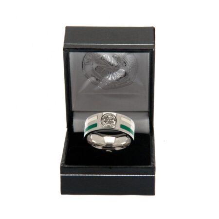 Celtic FC Colour Stripe Ring Medium: 1 - Jewellery By Celtic