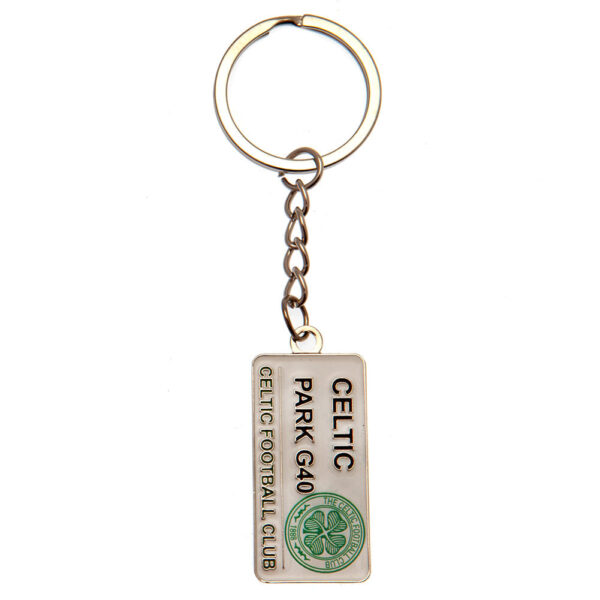 Celtic FC Embossed Street Sign Keyring: 1 - Keyrings By Celtic