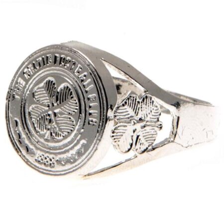 Celtic FC Silver Plated Crest Ring Small: 1 - Jewellery By Celtic