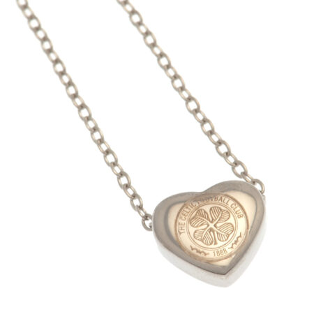 Celtic FC Stainless Steel Heart Necklace: 2 - Necklaces By Celtic