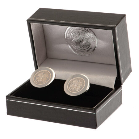 Celtic FC Stainless Steel Round Cufflinks: 1 - Cufflinks & Tie Slides By Celtic