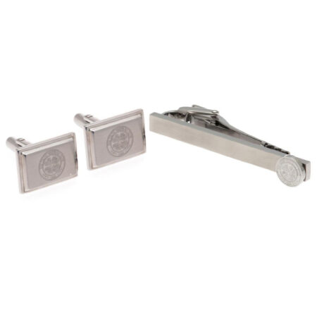 Celtic FC Tie Slide & Cufflink Set: 2 - Cufflinks & Tie Slides By Celtic