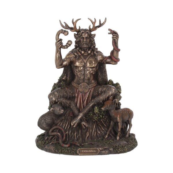 Cernunnos and Animals Horned God Bronze Figurine: 2 - Figurines Medium (15-29cm) By Gift Moments