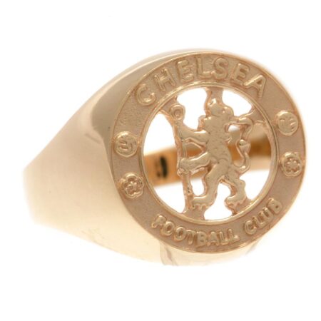 Chelsea fc 9ct gold crest ring large