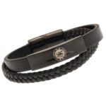 Chelsea FC Black IP Leather Bracelet: 1 - Jewellery By Chelsea