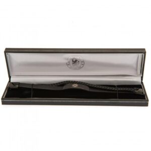 Chelsea FC Black IP Leather Bracelet: 3 - Jewellery By Chelsea