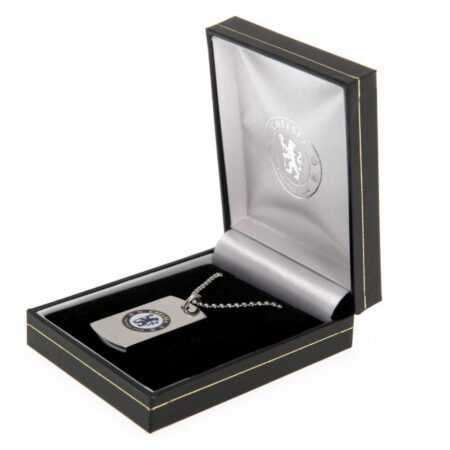 Chelsea FC Colour Crest Dog Tag & Chain: 1 - Jewellery By Chelsea