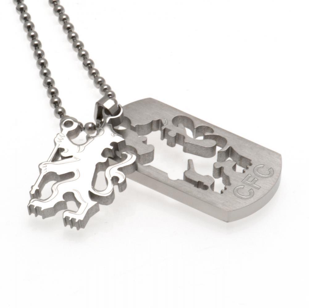Chelsea FC Cut Out Lion Dog Tag & Chain: 2 - Jewellery By Chelsea