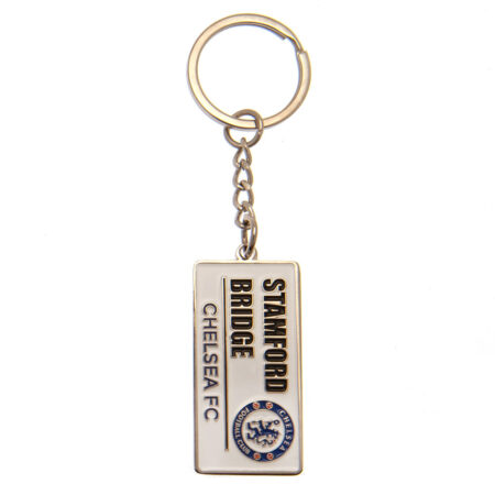 Chelsea FC Embossed Keyring with Chain: 1 - Keyrings By Chelsea