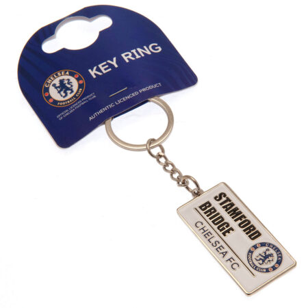Chelsea FC Embossed Keyring with Chain: 3 - Keyrings By Chelsea