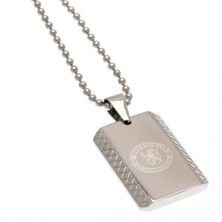 Chelsea FC Patterned Dog Tag & Chain: 2 - Jewellery By Chelsea