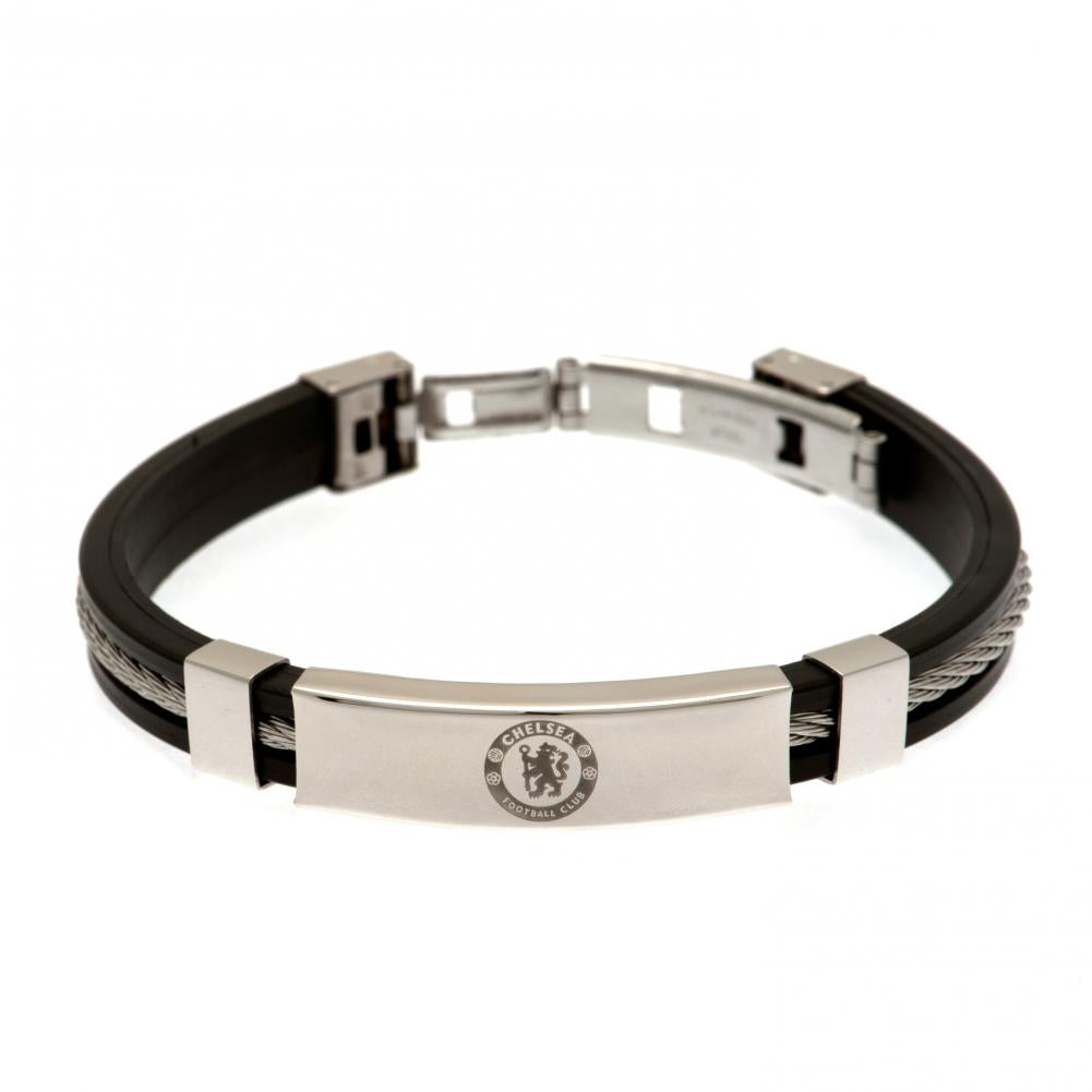 Chelsea FC Silver Inlay Silicone Bracelet: 2 - Jewellery By Chelsea