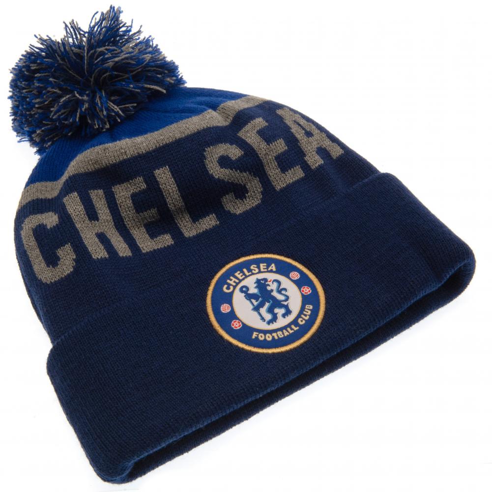 Chelsea FC Navy Text Ski Hat: 2 - Caps & Hats By Chelsea